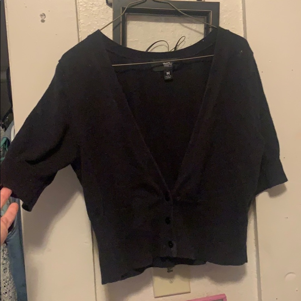 Button down half sleeve cover up